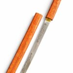 Gül Ağacı ve Gravür İşlemeli Wakizashi Shirasaya